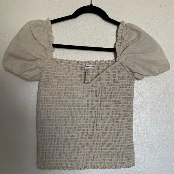 NWOT Reformation Juliet Linen Top in sz MEDIUM - Picture 3 of 6